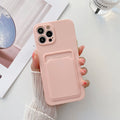 Capa de telefone LVOEST para iPhone 11, 12, 13 Pro Max, XR, X, XS Max, 7, 8 Plus, SE 2020, 12 Mini, 14, 15 - Capa de silicone macio com suporte para cartão.