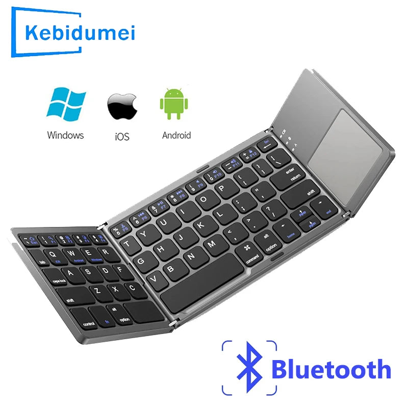 Teclado Bluetooth Dobrável com Touchpad para iOS, Android e Windows

Teclado Mini Sem Fio com Armazenamento

Três Sistemas Universais